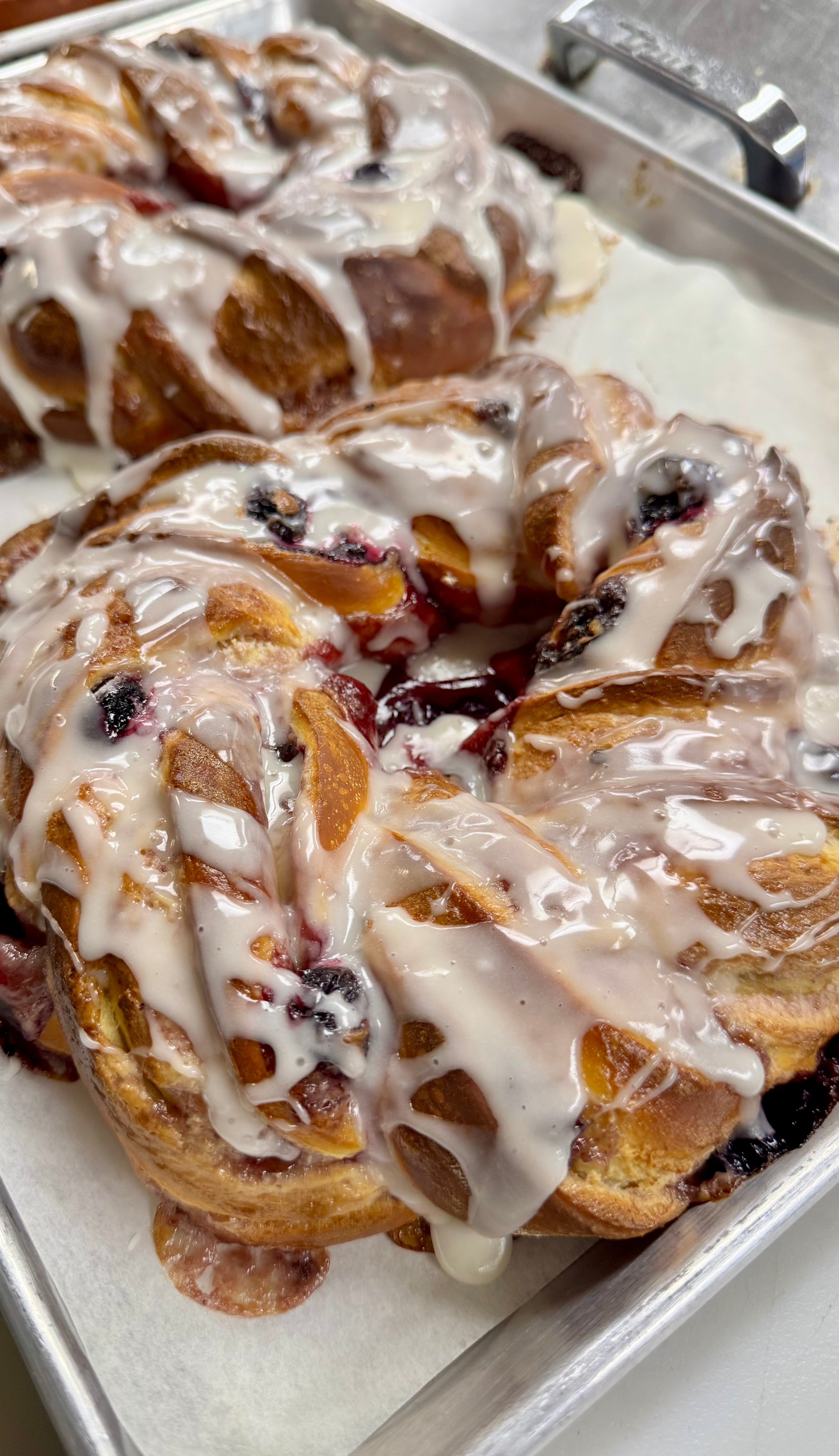 Limited-Edition Key Lime Blueberry King Cake + French Truck Coffee's "Big Chief" whole-bean blend