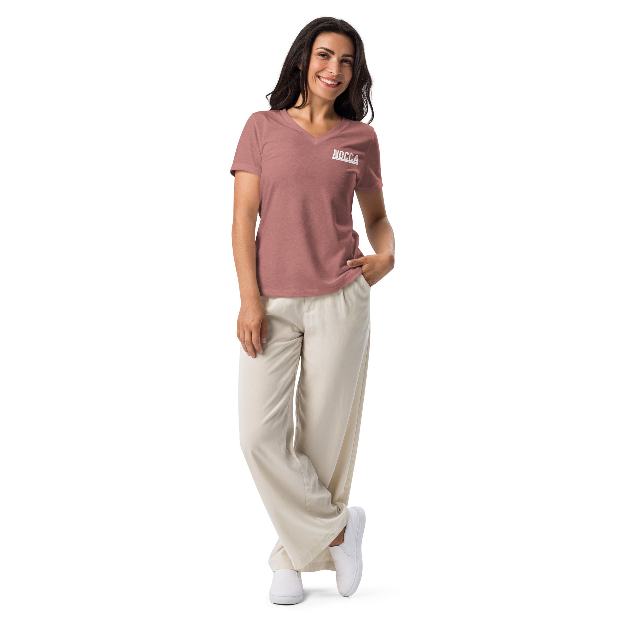 Women’s relaxed v-neck NOCCA t-shirt