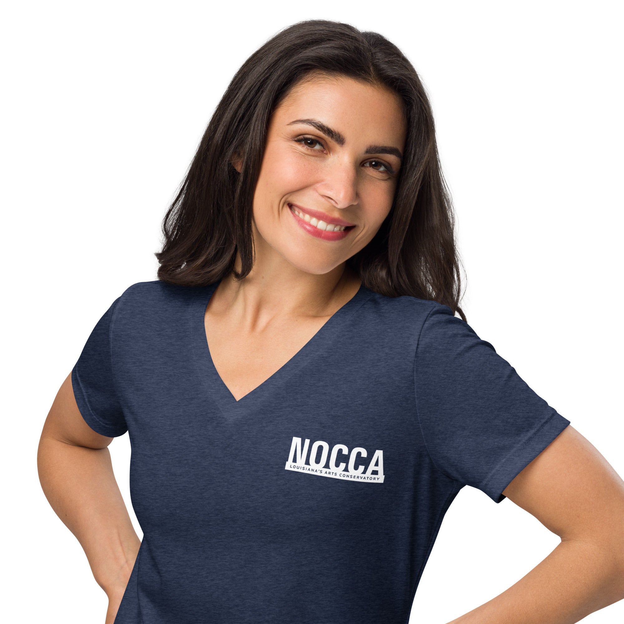 Women’s relaxed v-neck NOCCA t-shirt