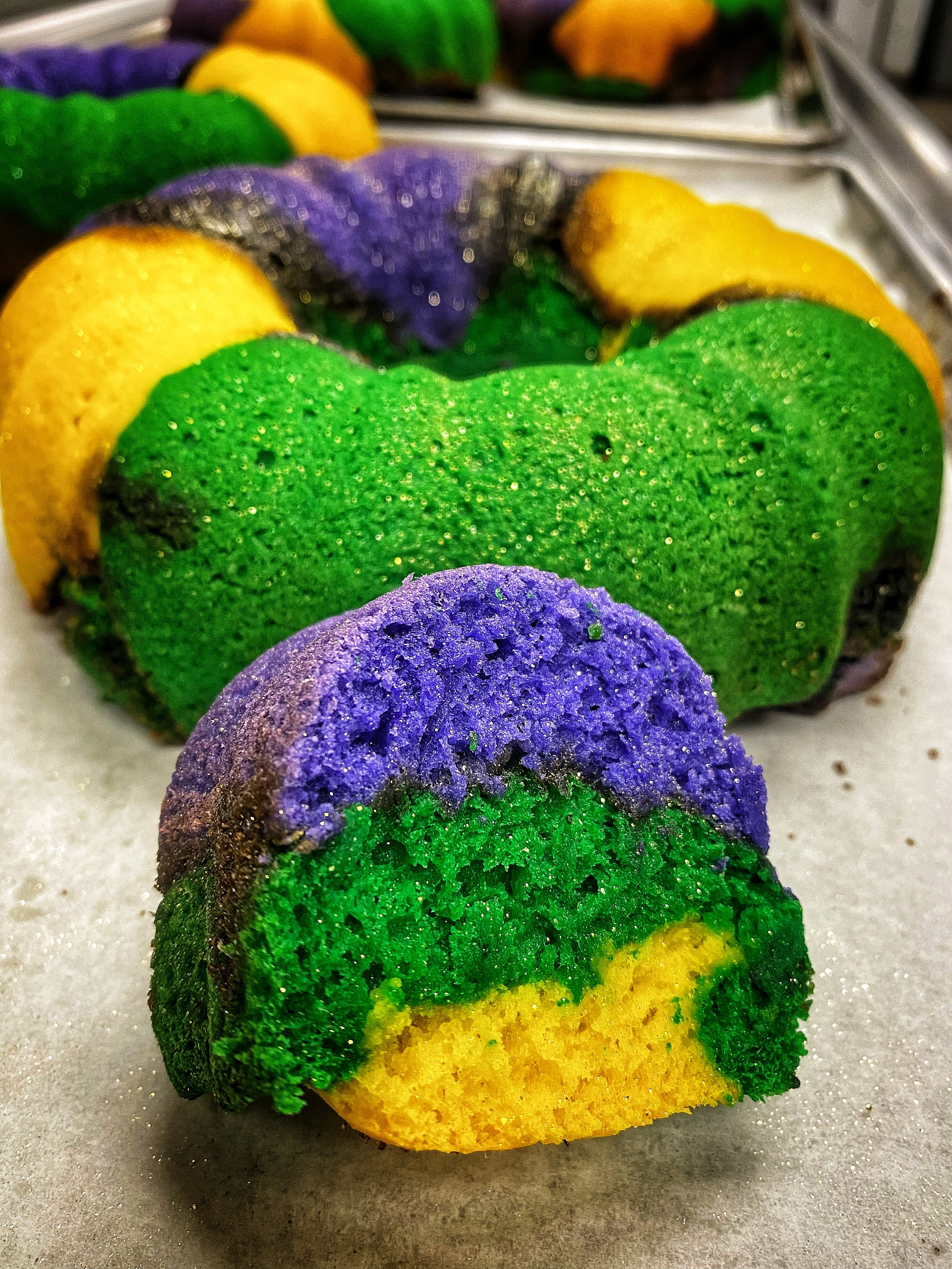 Gluten-free, dairy-free king cake from Cake Cafe and NOCCA's Culinary Arts department