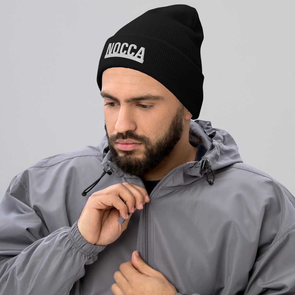 Cuffed beanie with embroidered NOCCA logo