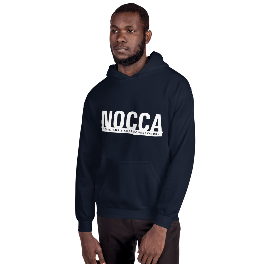 Unisex NOCCA hoodie (light on dark background)